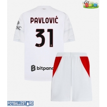 AC Milan Strahinja Pavlovic #31 Bortedraktsett Barn 2026-27 Kortermet (+ Korte bukser)